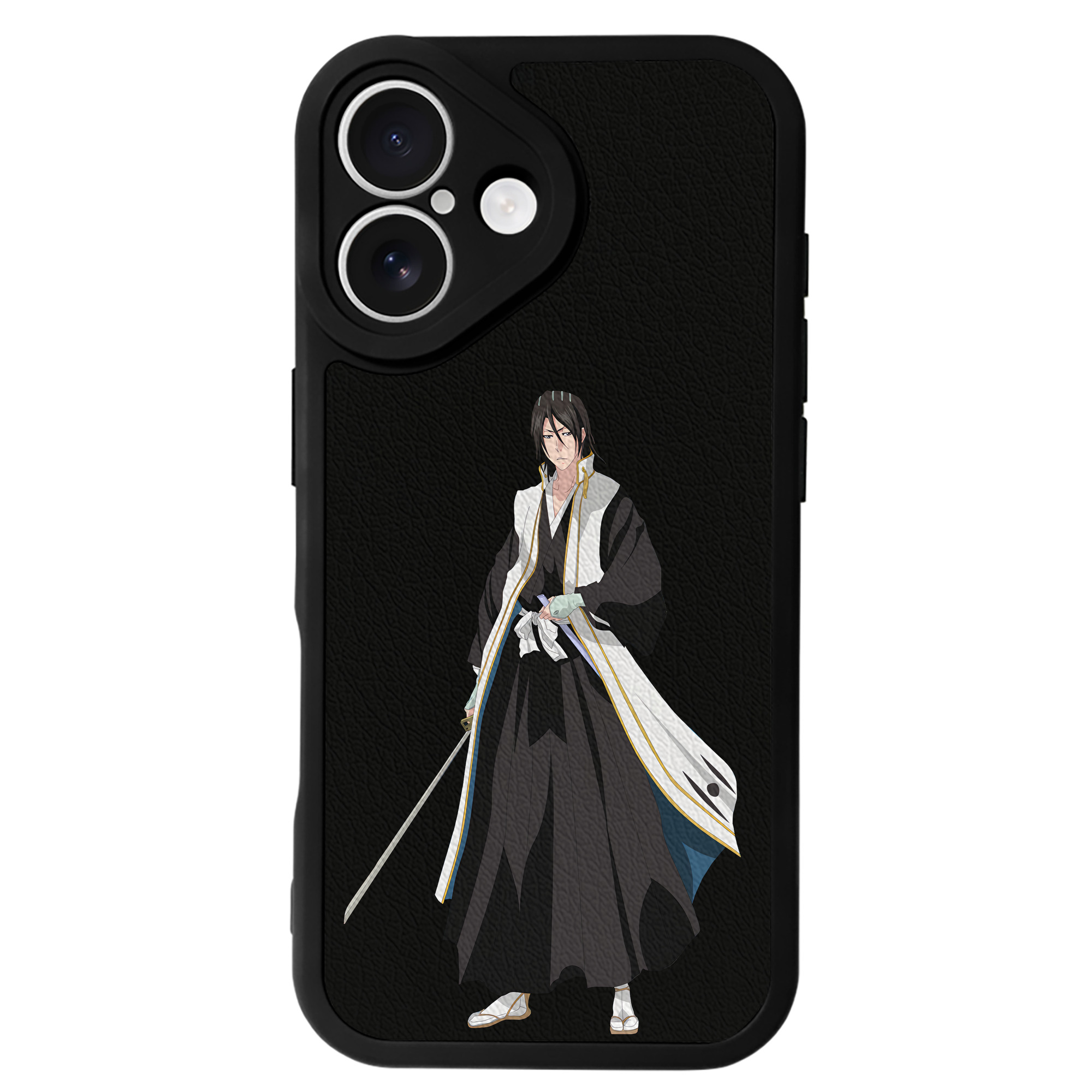 （画像用） ブリーチ くちき びゃくや BLEACH Kuchiki Byakuya 【iPhone 16シリーズ対応】シリコンスマホケース（レザー調） 材質：シリコン